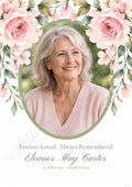 Blush Rose Funeral Order of Service Canva Template – A5 Folded