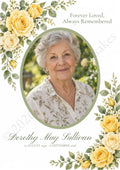 Yellow Rose Funeral Order of Service Canva Template – A5 Folded
